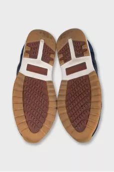 Men's blue sneakers with logo