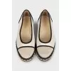 White espadrilles with black seams