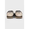 White espadrilles with black seams