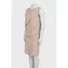 Шелковое платье с драпировкой без рукавов
