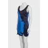 Blue sleeveless mini dress