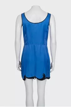 Blue sleeveless mini dress