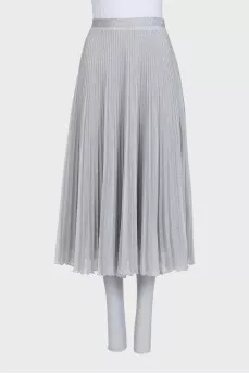 Semi-transparent pleated skirt