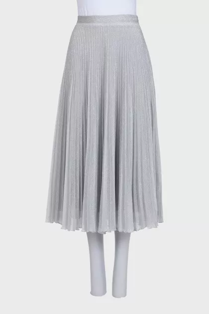 Semi-transparent pleated skirt