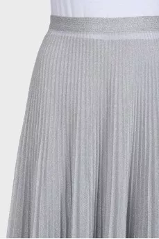 Semi-transparent pleated skirt