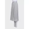 Semi-transparent pleated skirt