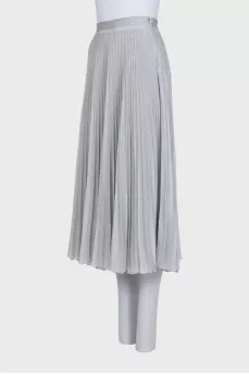Semi-transparent pleated skirt