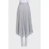 Semi-transparent pleated skirt
