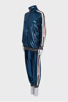 Shiny blue suit with trousers