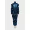 Shiny blue suit with trousers