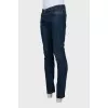 Men's blue slim fit jeans with logo