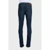 Men's blue slim fit jeans with logo