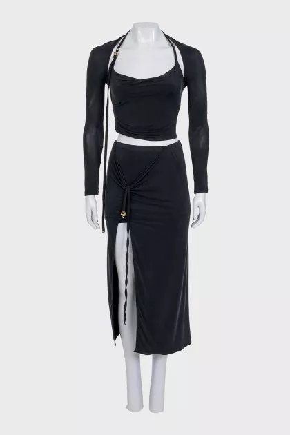 Le Haut Peplo Skirt Suit