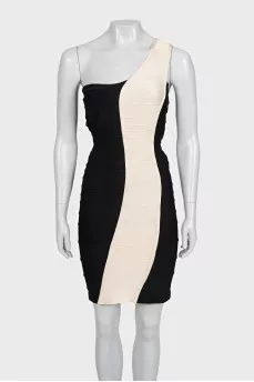 Black and white bodycon dress