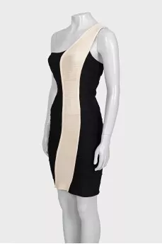 Black and white bodycon dress