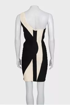 Black and white bodycon dress