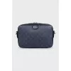 Men's canvas bag with signature print