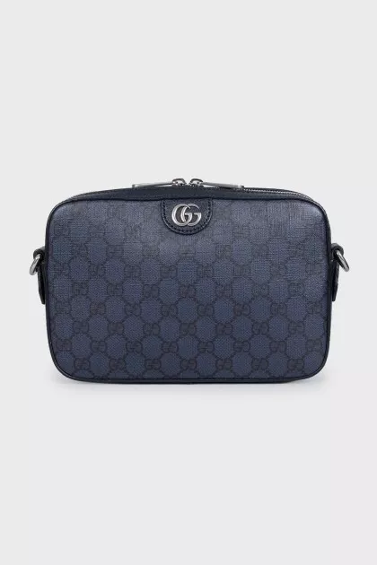 Men's canvas bag with signature print