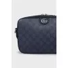 Men's canvas bag with signature print