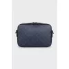 Men's canvas bag with signature print