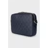 Men's canvas bag with signature print