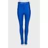 Slim-fit blue trousers