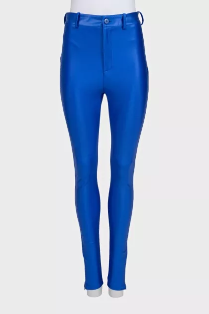 Slim-fit blue trousers