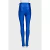 Slim-fit blue trousers