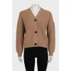 Brown loose-fitting cardigan