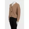 Brown loose-fitting cardigan