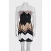 Silk mini dress decorated with sequins