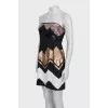 Silk mini dress decorated with sequins