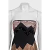 Silk mini dress decorated with sequins