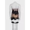 Silk mini dress decorated with sequins