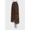 Pleated animal print skirt