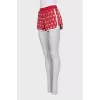 Red printed sports shorts