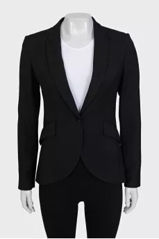 Black single-breasted jacket