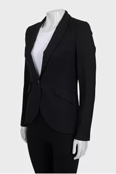 Black single-breasted jacket