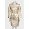 Golden fitted suit