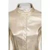 Golden fitted suit