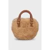 Brown teddy crossbody