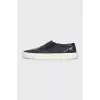 Men's printed leather slip-ons