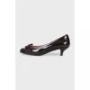 Лаковые туфли из кожи на kitten heel