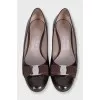 Лаковые туфли из кожи на kitten heel