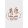 Leather sandals with fringe