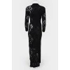 Long black knitted dress