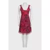 Red silk sleeveless dress