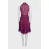 Purple silk suit