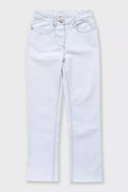 Blue cropped jeans