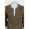 Silk blouse decorated with beads